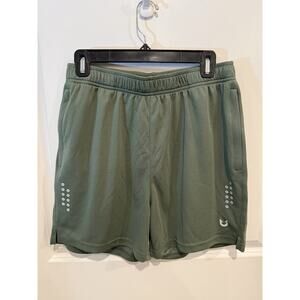 North Yard Shorts Men's Green Sz Medium Stretch Athleisure Athletic Running